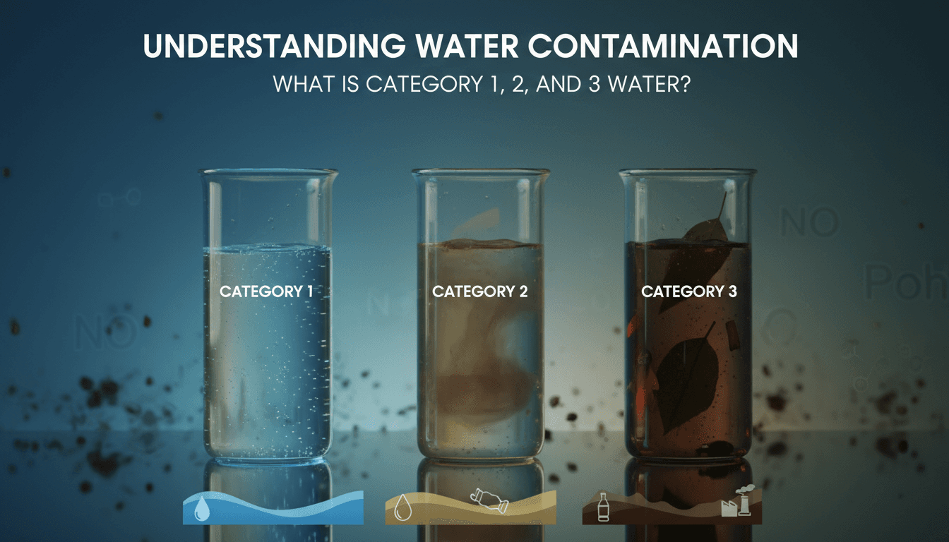 Understanding Water Contamination: What is Category 1, 2, and 3 Water?
